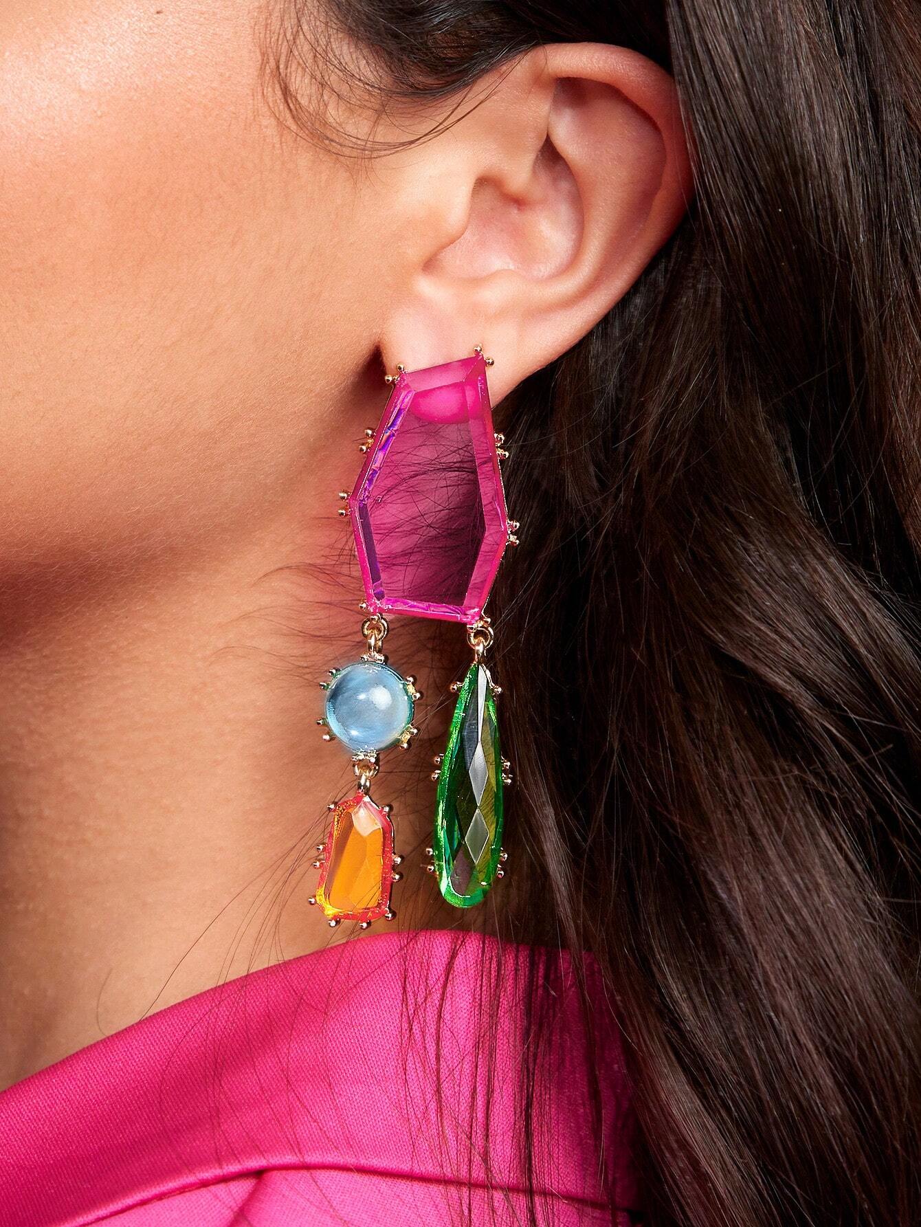 SHEIN SXY Pendant Decorated Fashionable Ear Drops Suitable For Daily Wear