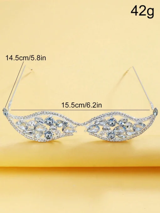 SHEIN STONEFANS Stonefans Crystal Geometric Sunglasses - Image 4