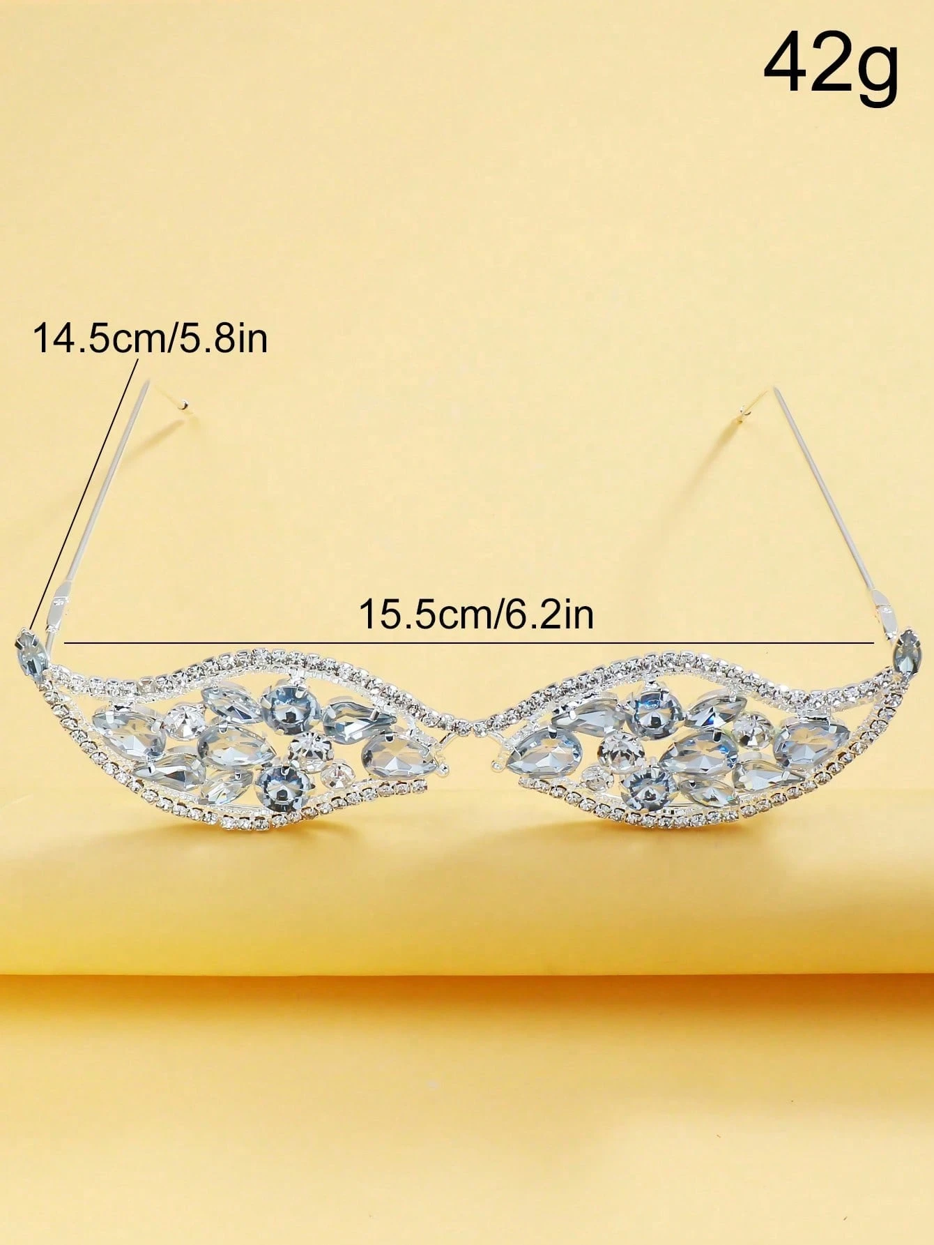 SHEIN STONEFANS Stonefans Crystal Geometric Sunglasses - Image 4