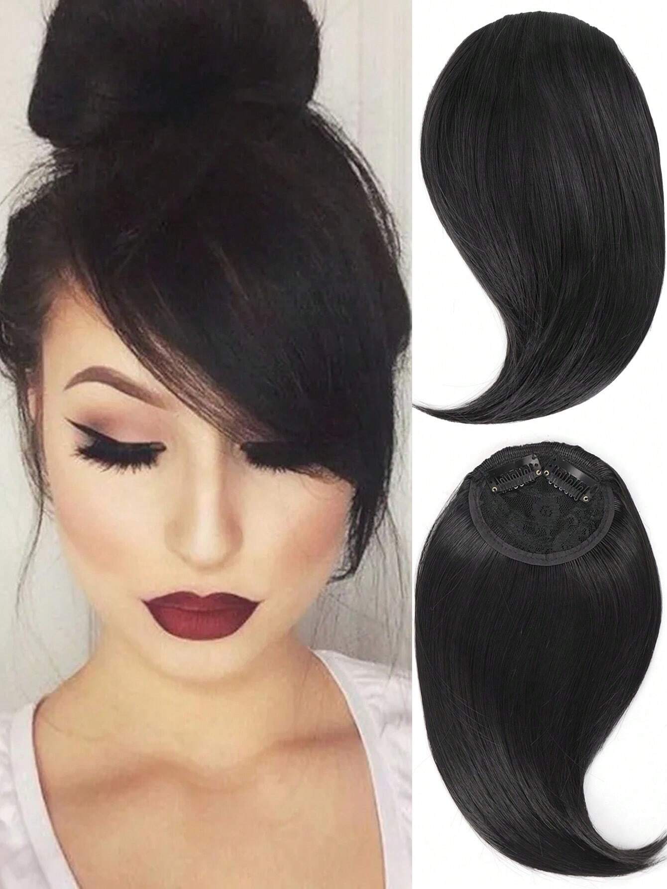 Synthetic Side Bangs Hair Extensions Clip In Side Bangs Fake