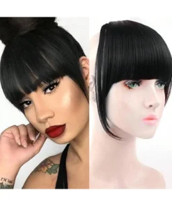 SHEIN Synthetic Women's Hair Short Straight Bangs Natural Fake False Hair