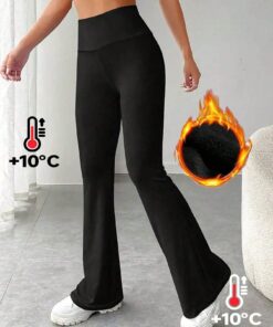 SHEIN Women Casual Fashion Sports Tight Solid Color Thin Fleece Yoga Pants