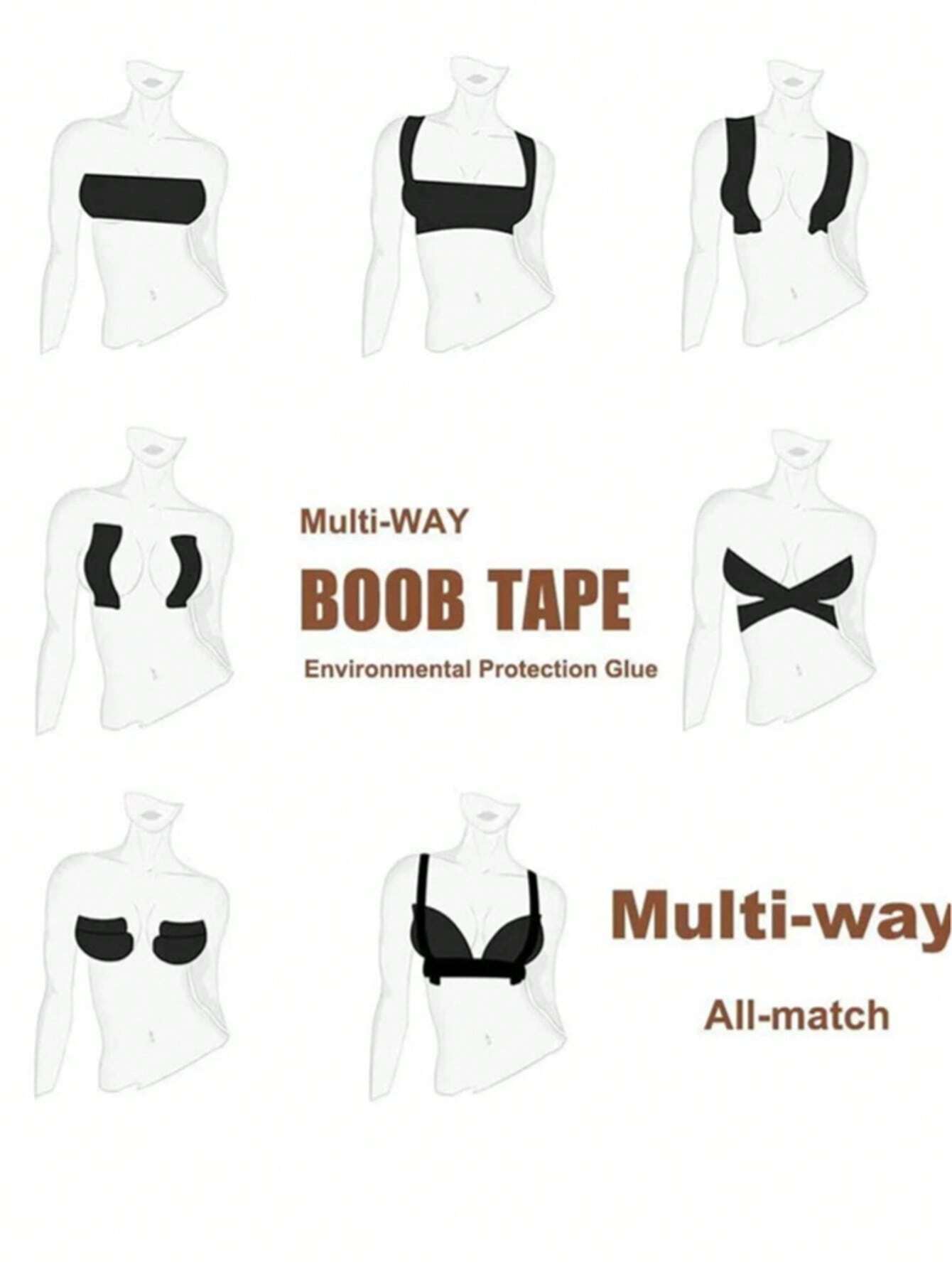 SHEIN 1pc Disposable High Elasticity Breathable Chest Belt To Prevent Slipping - Image 3