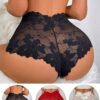 3pcs/Set Lace Design Romantic Solid Bikini Briefs For Women