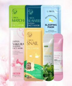 SHEIN 1 Set 7-Pcs Non Irritating Sleeping Mask,Moisture Repair Face Mask