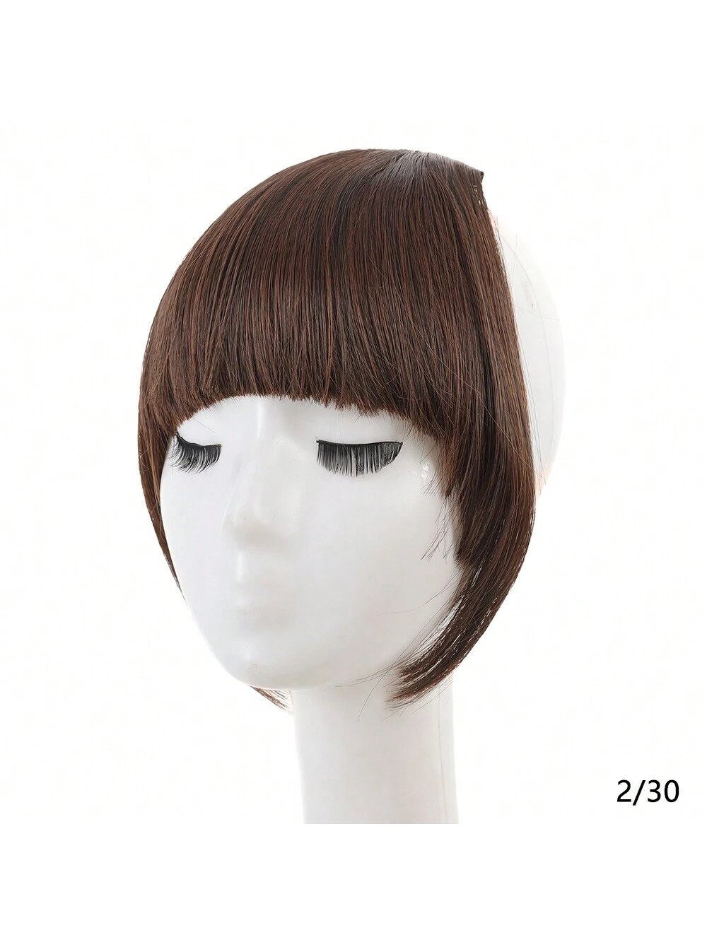 SHEIN Black Bangs For Women Clip Style Air Bangs Synthetic Straight - Image 4