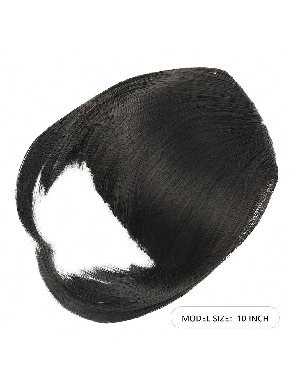 SHEIN Black Bangs For Women Clip Style Air Bangs Synthetic Straight - Image 3