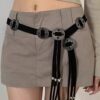 SHEIN Boho Vintage Western Style Handmade Woven Suede Tassel Bohemian Belt