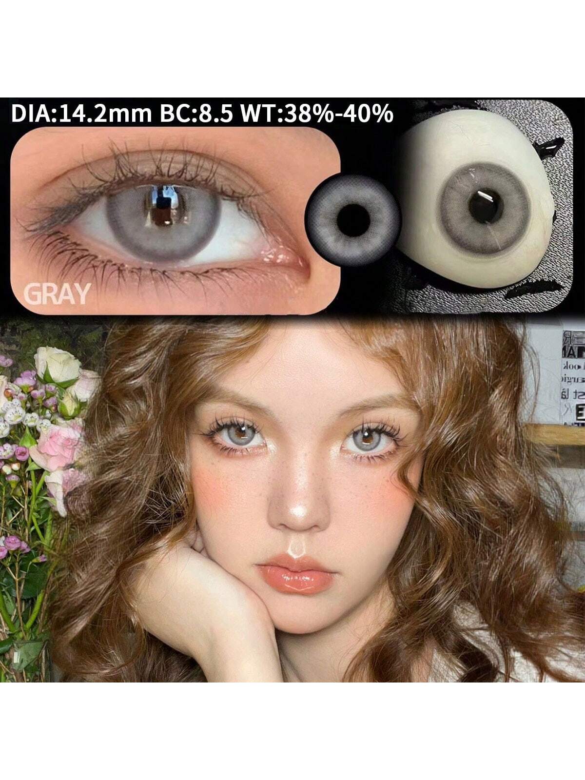 SHEIN High In The Clouds Gray Colored Contact Lenses - Image 4