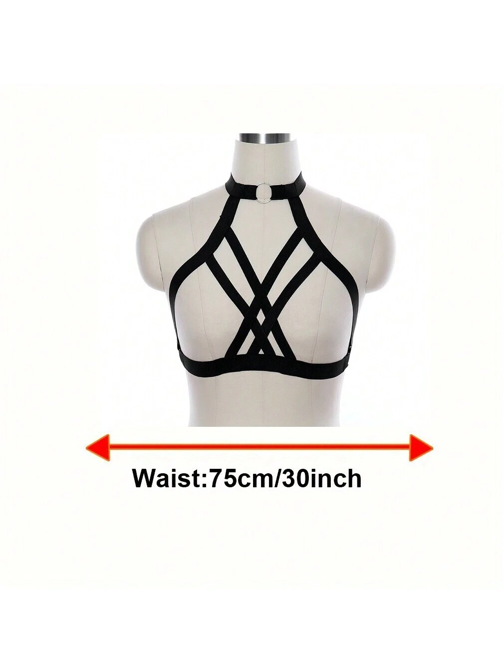 SHEIN Women Sexy Elastic Harness Lingerie Hollow Out Cupless Cage Bra - Image 5