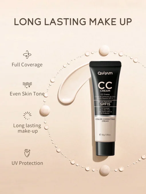 SHEIN 1Pc Long Lasting Quiyum CC Cream 30g Natural Makeup Waterproof Concealer #101 - Image 4