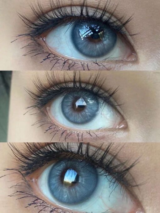 1 Pair Of New Tricolor Contact Lenses, 14.5mm, With A Moisture Content Of 40%