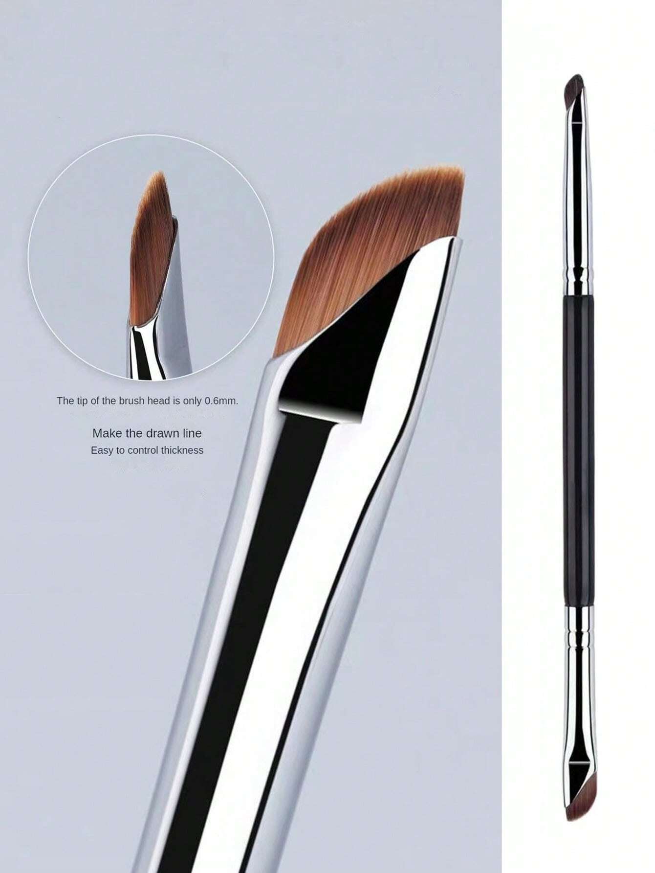 1pc Dual Ended Eyeliner Brush Fine Detail Shader Brush