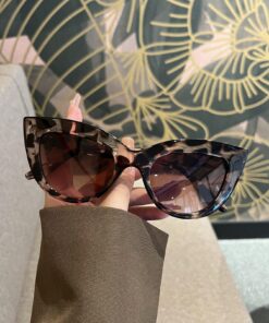 SHEIN 1pc Leopard Print Sexy Boho Polycarbonate (PC) Women Cat Eye Retro