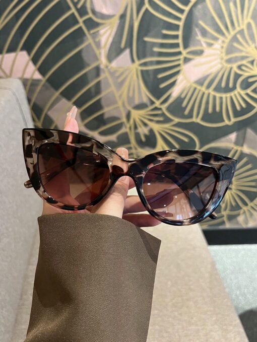 SHEIN 1pc Leopard Print Sexy Boho Polycarbonate (PC) Women Cat Eye Retro