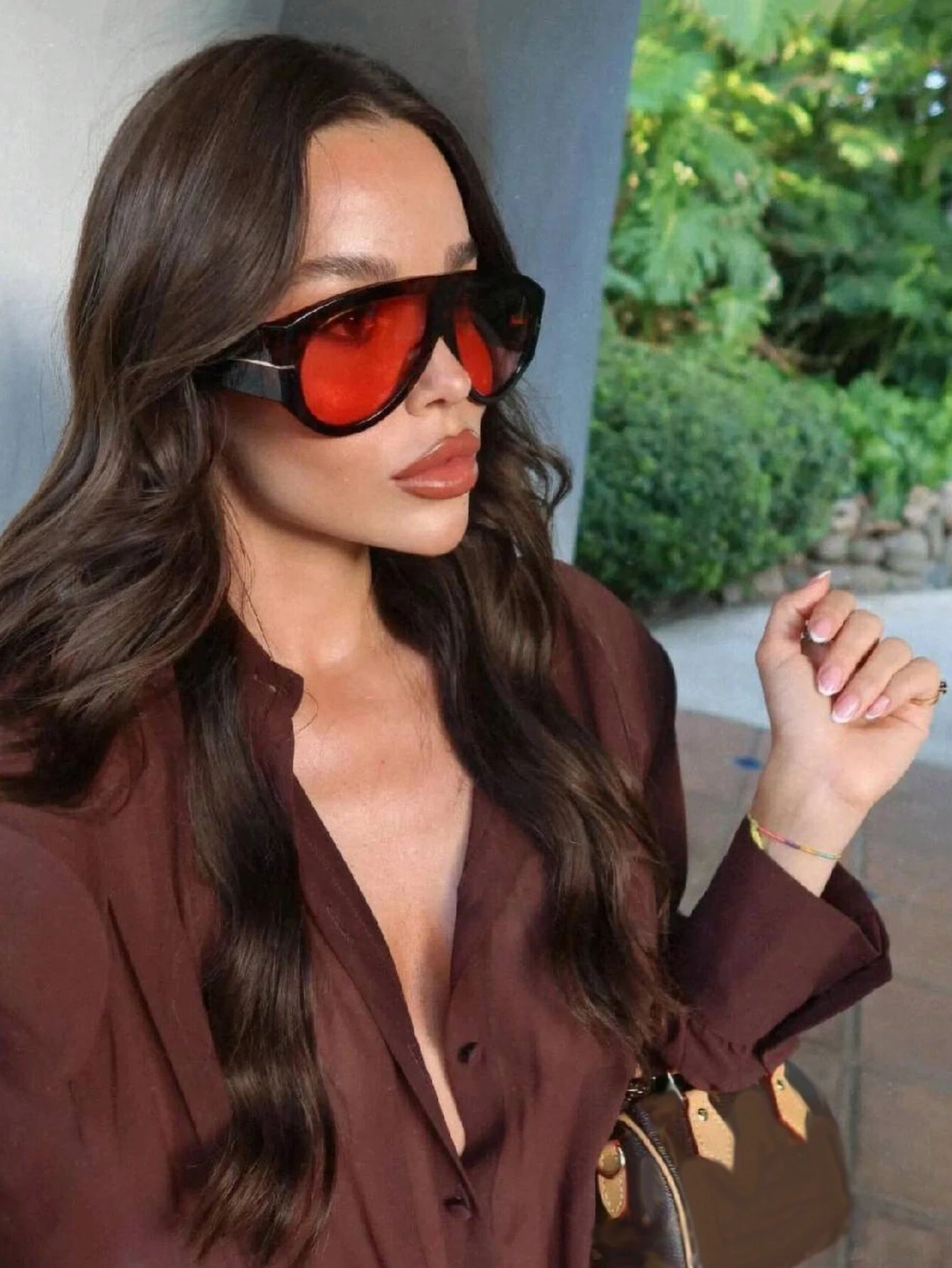 SHEIN 1pc Oversized Sports Fashion Glasses - Image 2