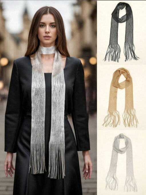SHEIN 1pc Women Fashionable All-Match Breathable Scarf