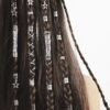 SHEIN 36pcs Silver Metal Hair Bands & Rings Set, Star Shaped Dreadlocks Hair