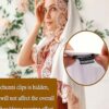 shein 3pcs Stainless Steel Clip Set For Fixing Hats