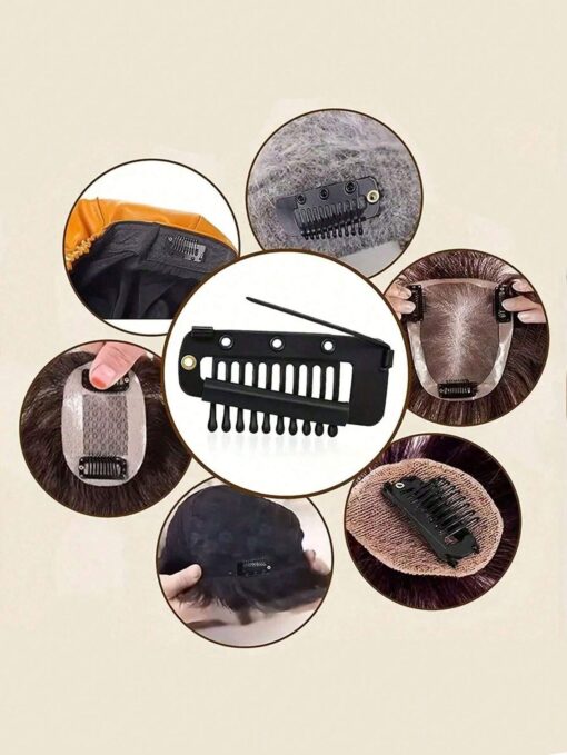 shein 3pcs Stainless Steel Clip Set For Fixing Hats - Image 2