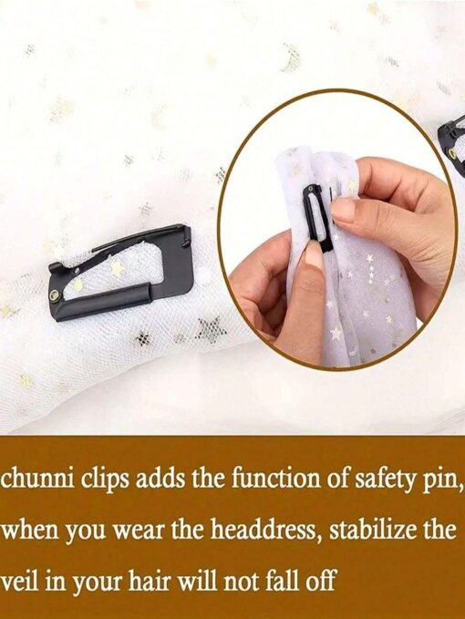 shein 3pcs Stainless Steel Clip Set For Fixing Hats - Image 3