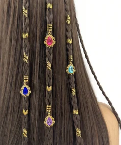 SHEIN 44pcs Gorgeous Gemstone Dreadlocks Hair Jewelry