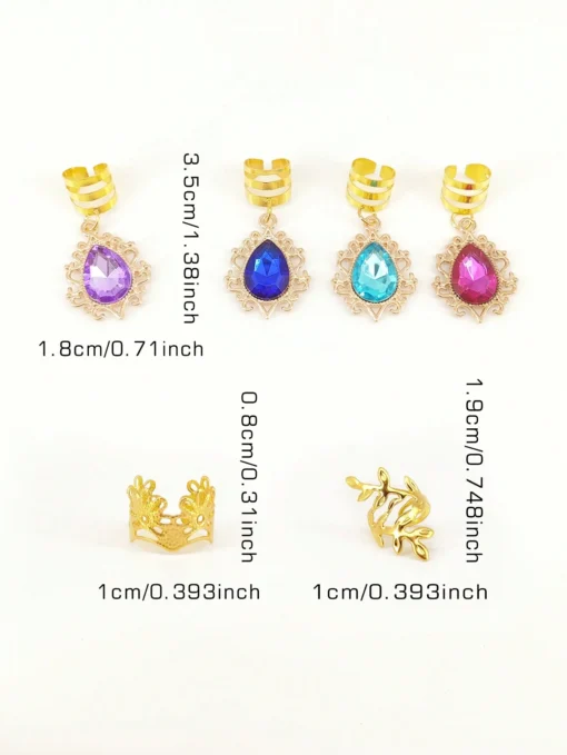 SHEIN 44pcs Gorgeous Gemstone Dreadlocks Hair Jewelry - Image 3