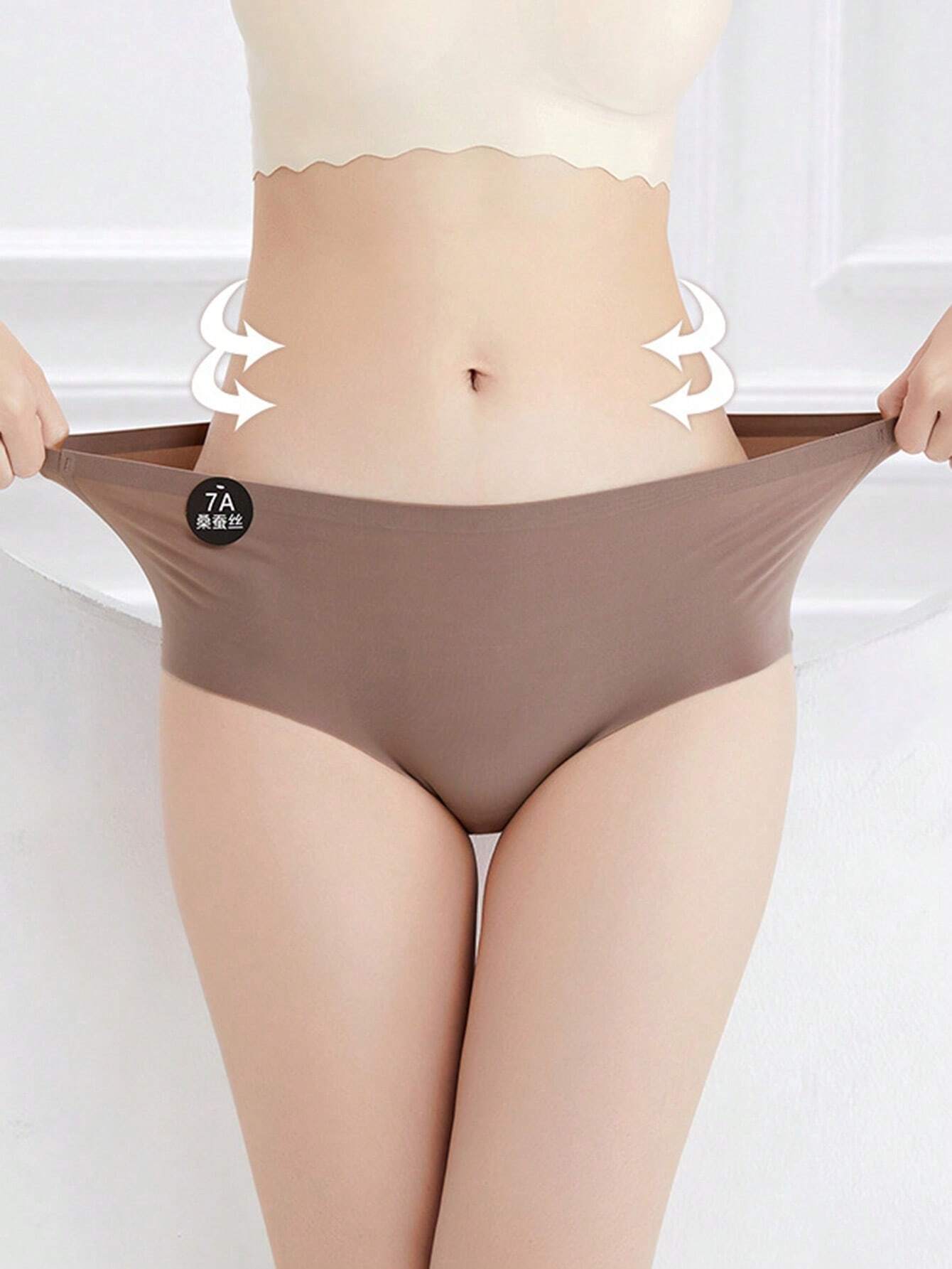SHEIN 6PCS Seamless Comfortable Briefs Solid Color Seamless Sexy Panties - Image 3