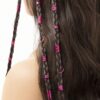 SHEIN 80pcs Mixed Pink Dreadlocks Set, Unique Street Style Braids Hair Beads