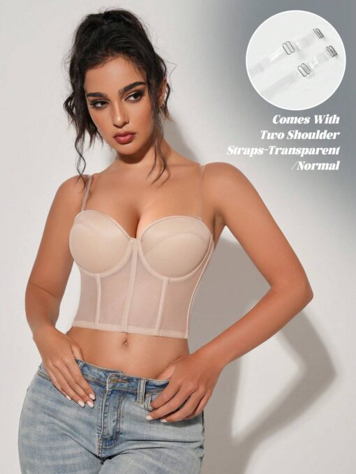 SHEIN Black Sexy Women's Underwear Small Breast Push Up Anti-Expansion Bra - Image 3
