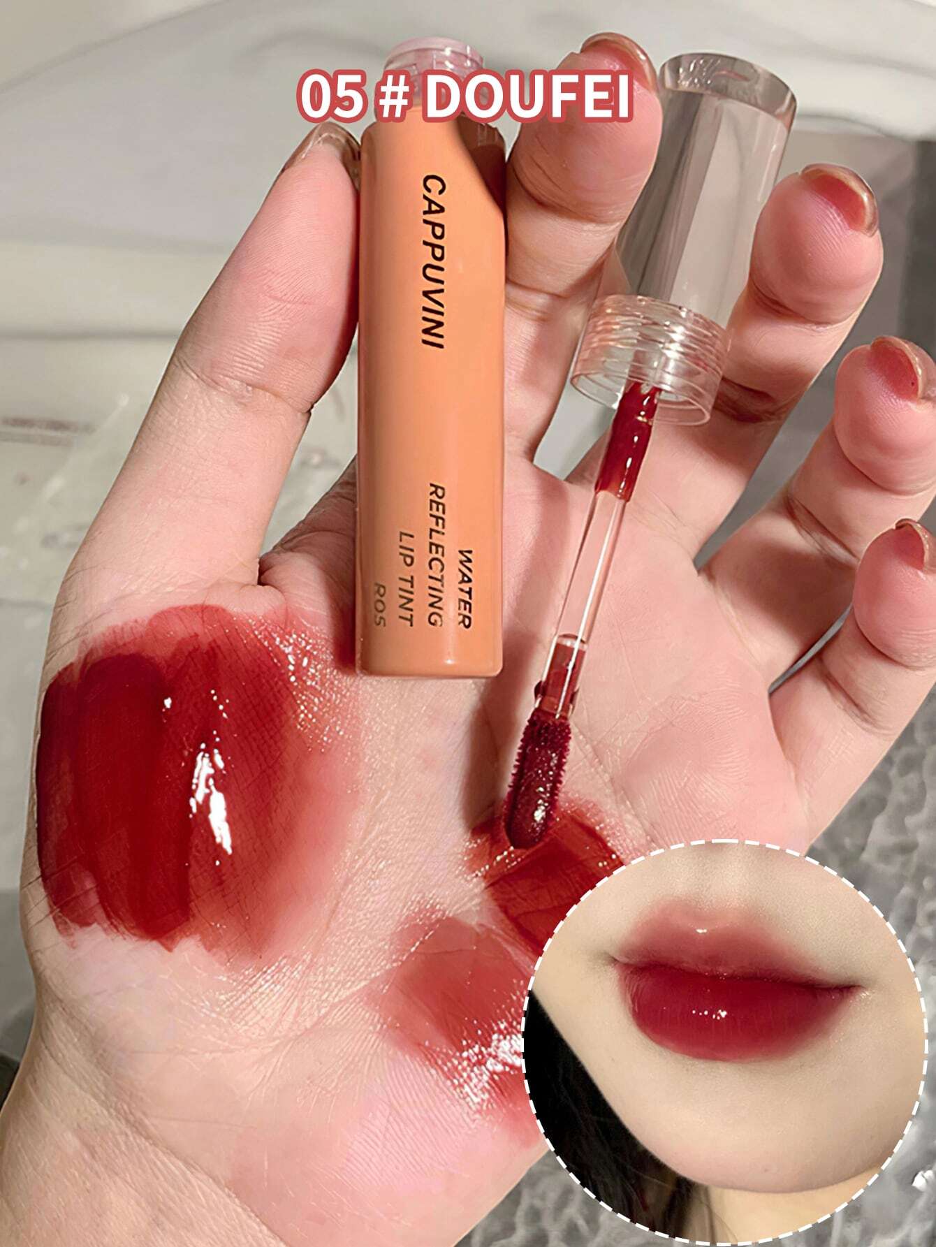 SHEIN Cappuvini Water Mirror Lip Gloss,Moisturizing Long