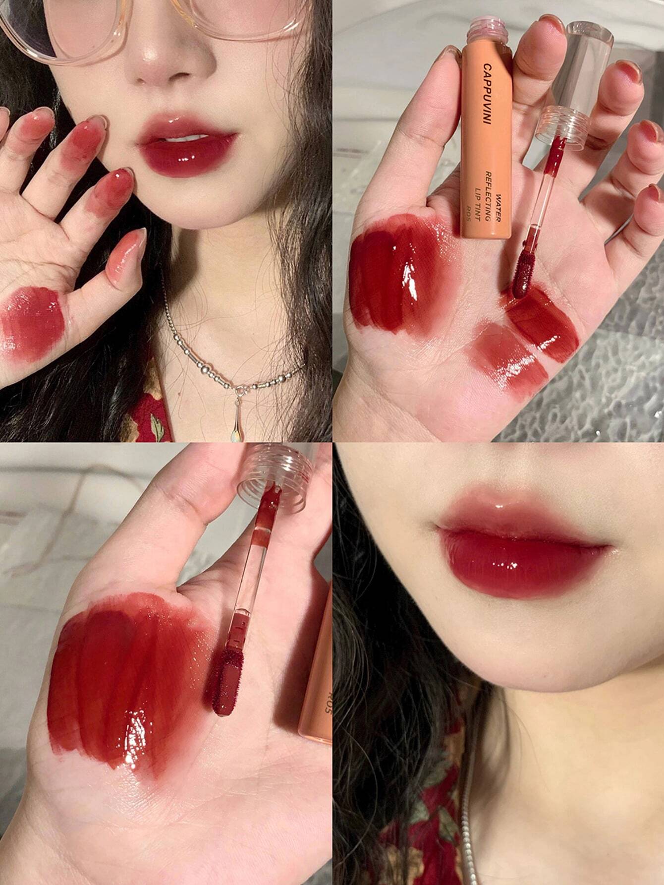 SHEIN Cappuvini Water Mirror Lip Gloss,Moisturizing Long - Image 2