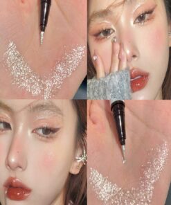 DIKALU Lying Silkworm Pen, 1Pc Glitter Sequin Long Lasting Smudge Proof Eye Makeup