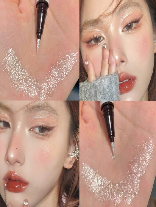 DIKALU Lying Silkworm Pen, 1Pc Glitter Sequin Long Lasting Smudge Proof Eye Makeup