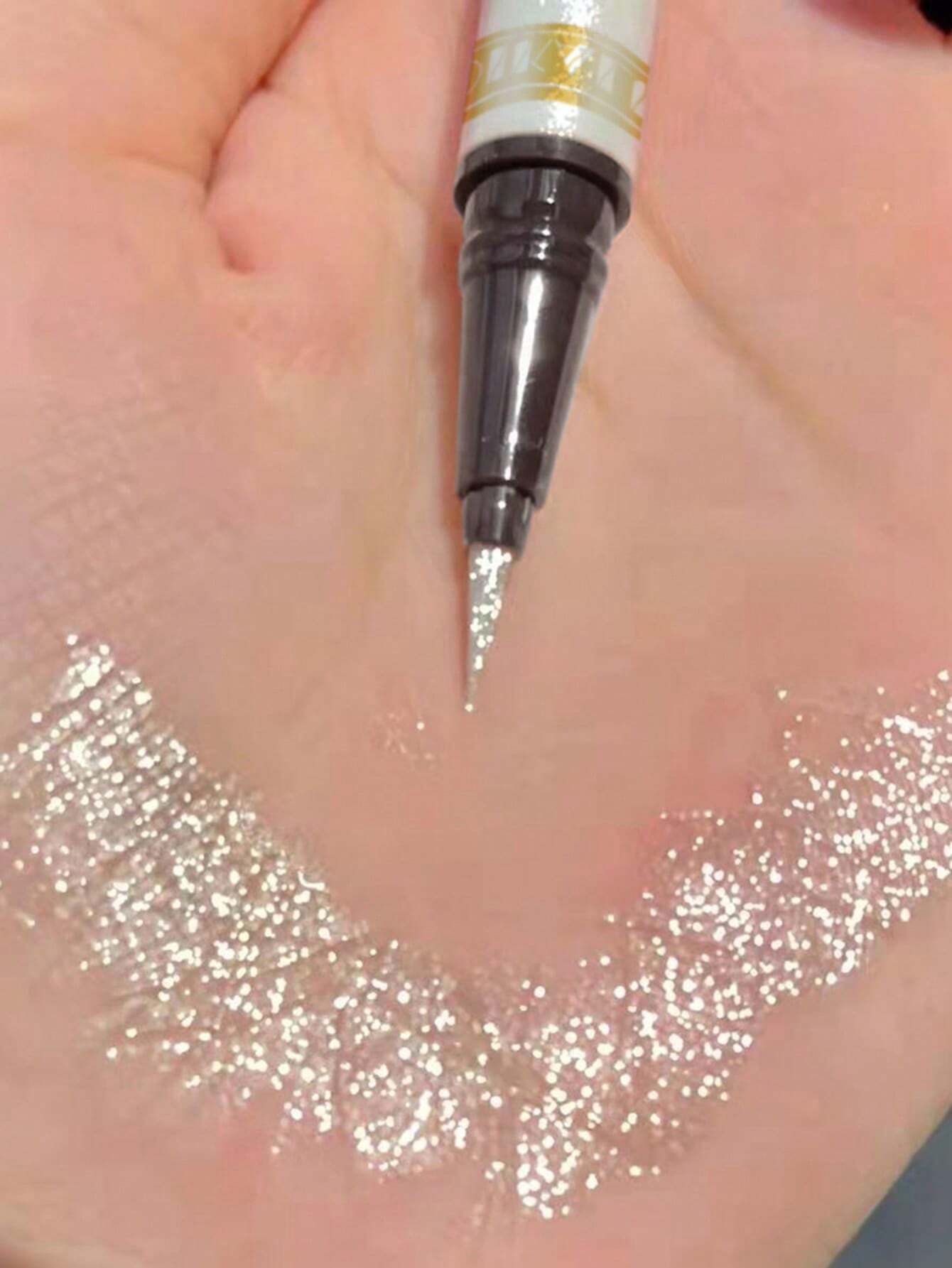 SHEIN DIKALU Lying Silkworm Pen 1Pc Glitter Sequin Long Lasting Smudge Proof Eye Makeup - Image 2