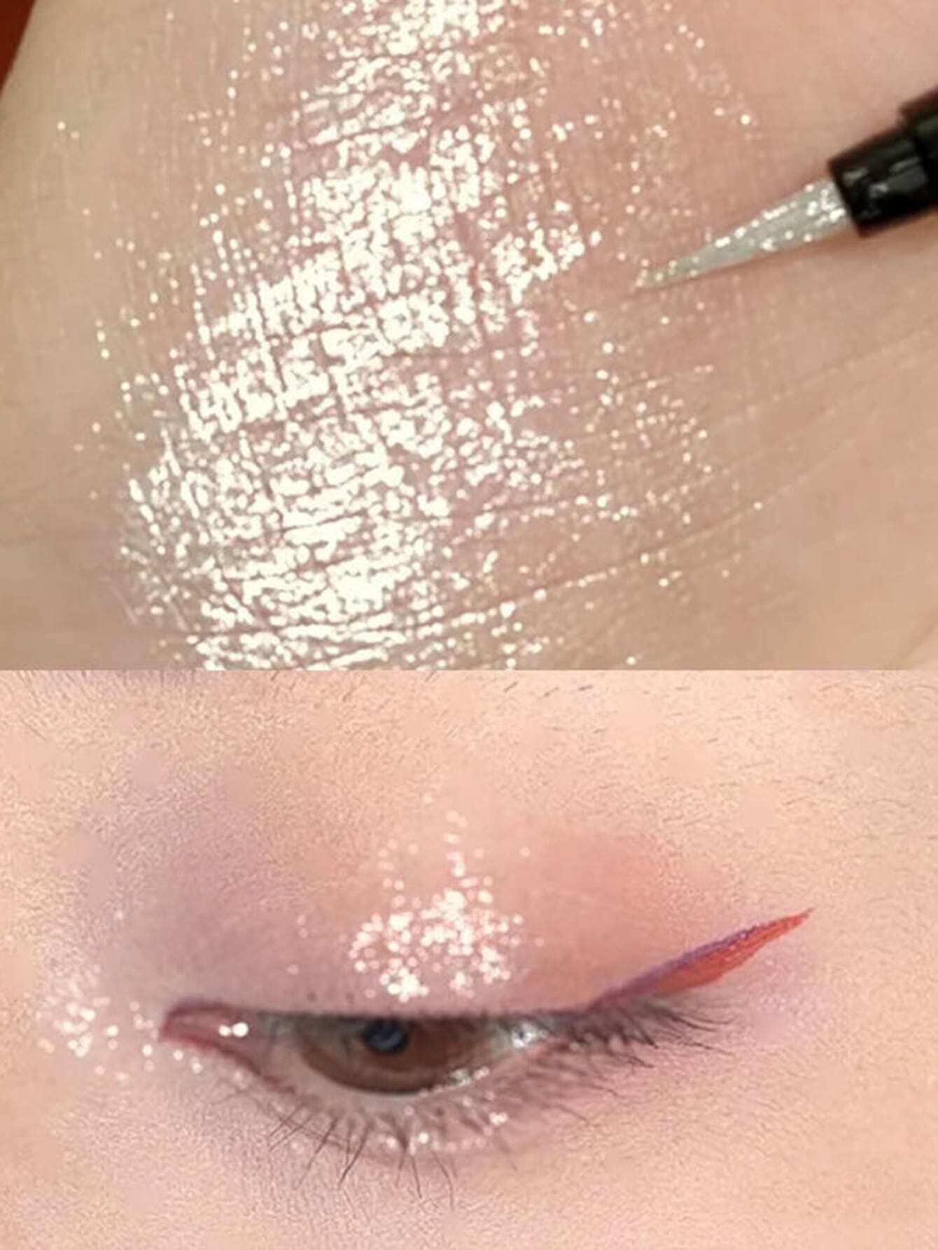 SHEIN DIKALU Lying Silkworm Pen 1Pc Glitter Sequin Long Lasting Smudge Proof Eye Makeup - Image 3