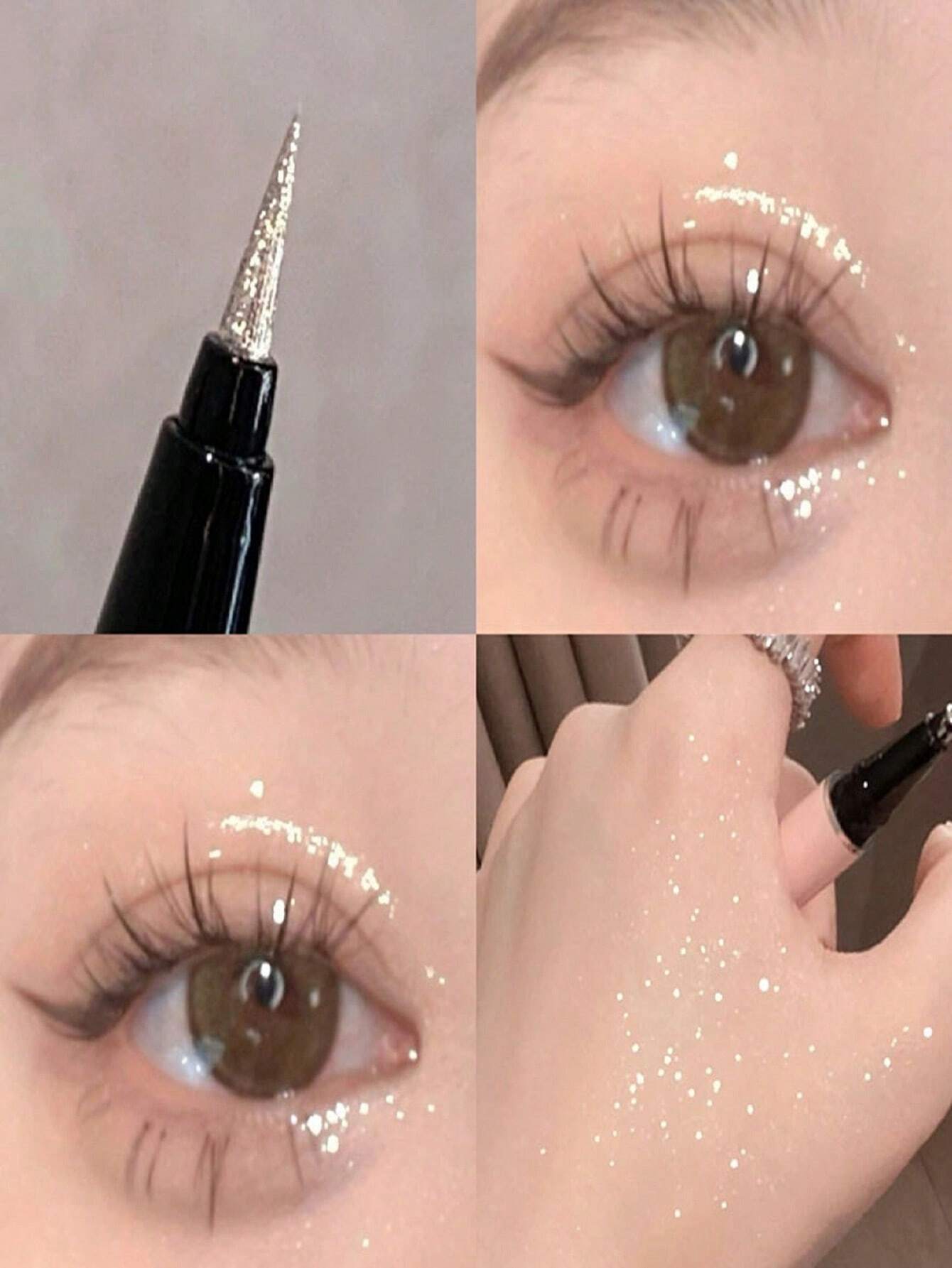 SHEIN DIKALU Lying Silkworm Pen 1Pc Glitter Sequin Long Lasting Smudge Proof Eye Makeup - Image 4