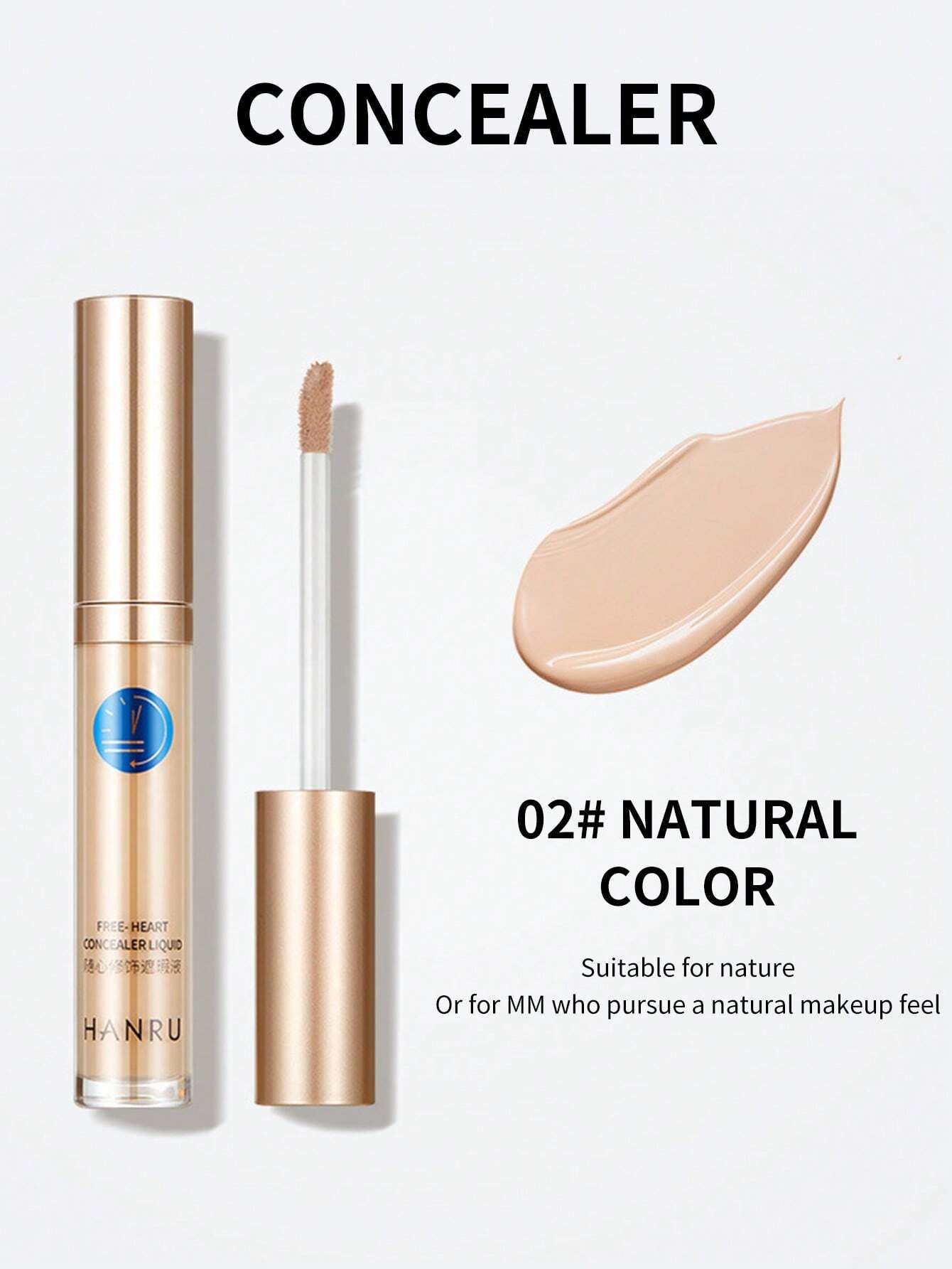 HANRU Liquid Concealer,Long-Lasting Liquid Concealer, Even Skin Tone
