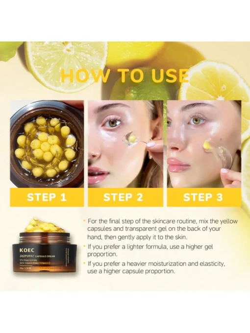 KOEC Deep Vitamin C Capsule Face Cream Deep Nourish Face Moisturizer - Image 5