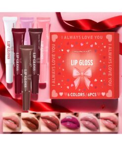 SHEIN MISS FACTORX 6pcs Box 6 Color Lip Gloss Set Unique Gift Set