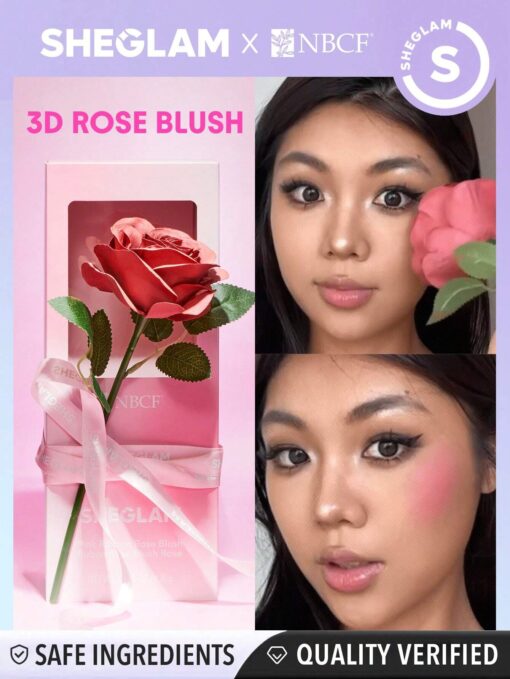 SHEGLAM Pink Ribbon Rose Blush Powder Blush Rose Waterproof