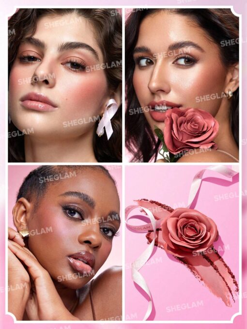 SHEGLAM Pink Ribbon Rose Blush Powder Blush Rose Waterproof - Image 3