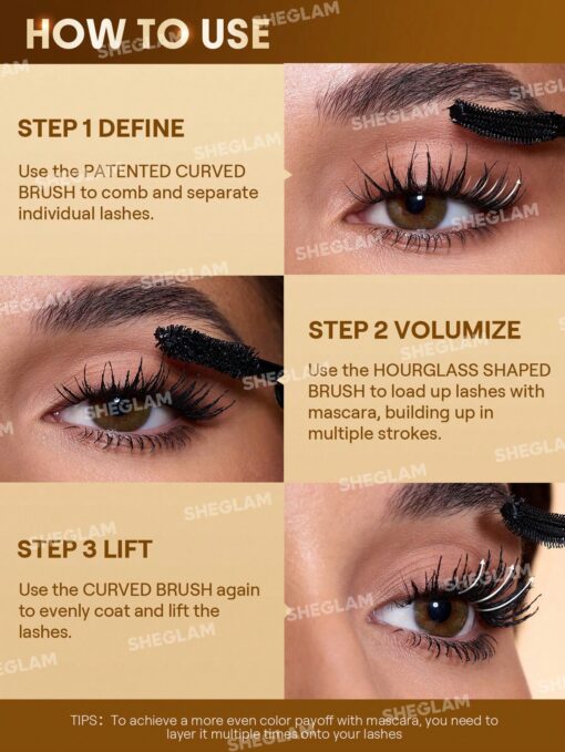 SHEGLAM All-In-One 24k Multi-Effect Mascara - Image 4