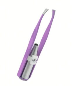 SHEIN 1 PC Eyelashes And Eyebrow Tweezers Stainless Steel #Purple