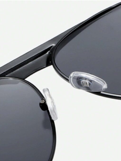 SHEIN 1pc Full-Rim Metal Retro Oversized Square Fashion Glasses - Image 3