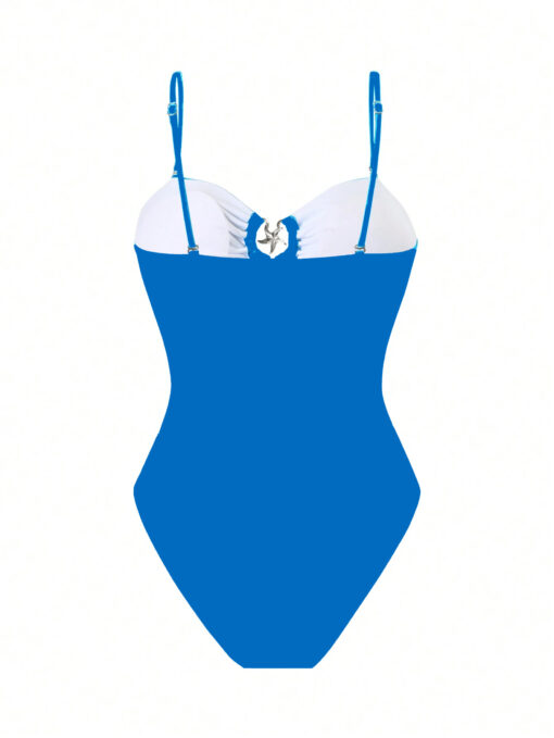 SHEIN Swim SXY Strapless Bodysuit Swimsuit With Detachable Straps