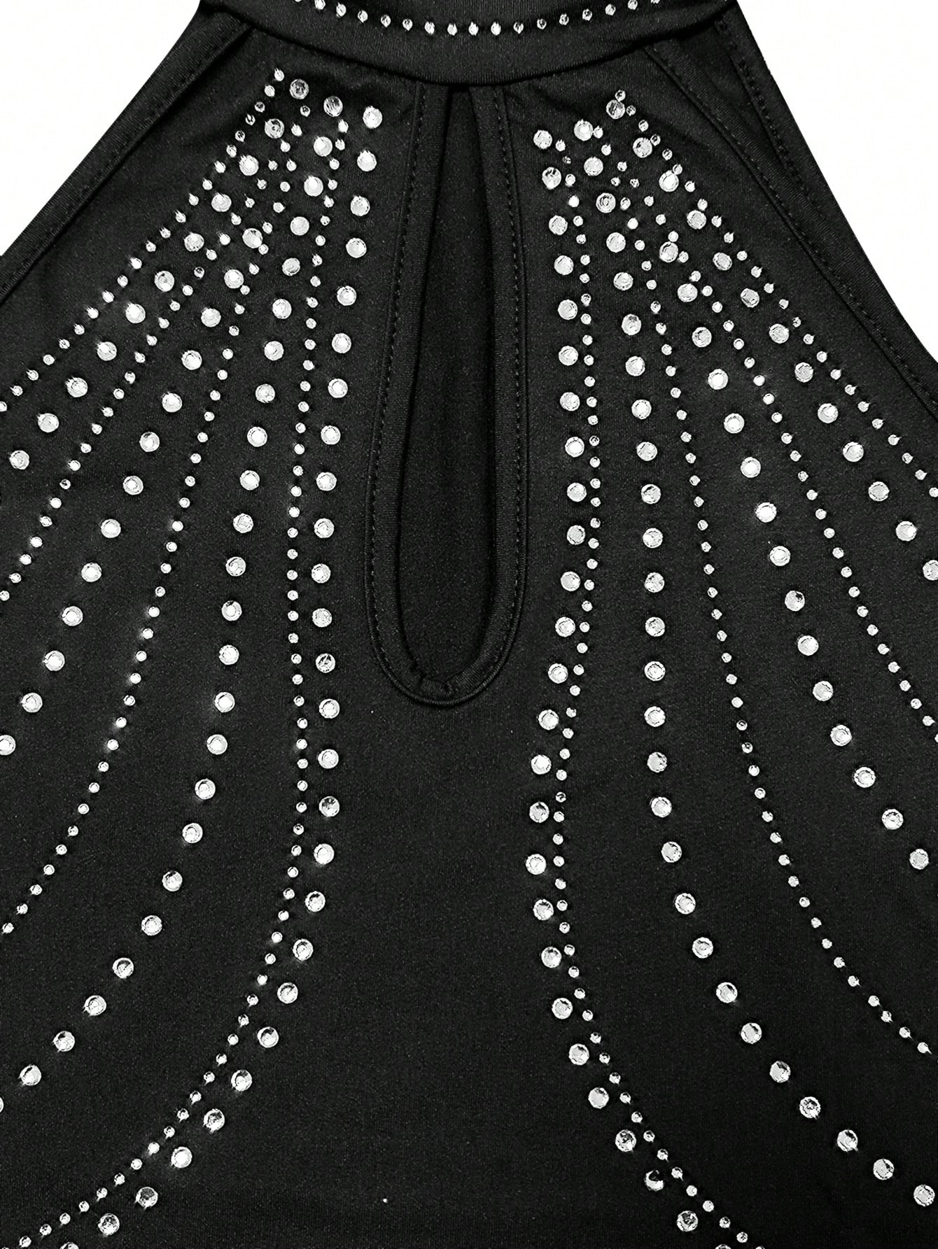 SHEIN Allurite Women's Sparkly Hollow Out Halterneck Bodycon Dress - Image 4
