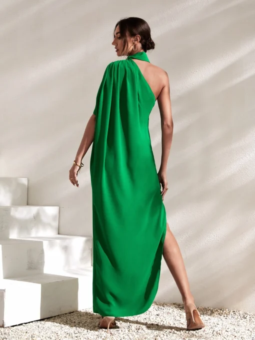 SHEIN Belle One Shoulder Split Hem Dress - Image 2