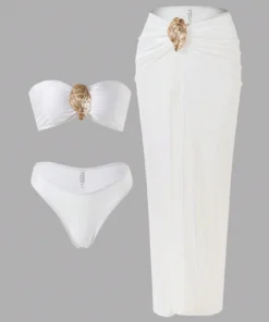 SHEIN Swim Oasis 3 Piece Beach Outfit Set
