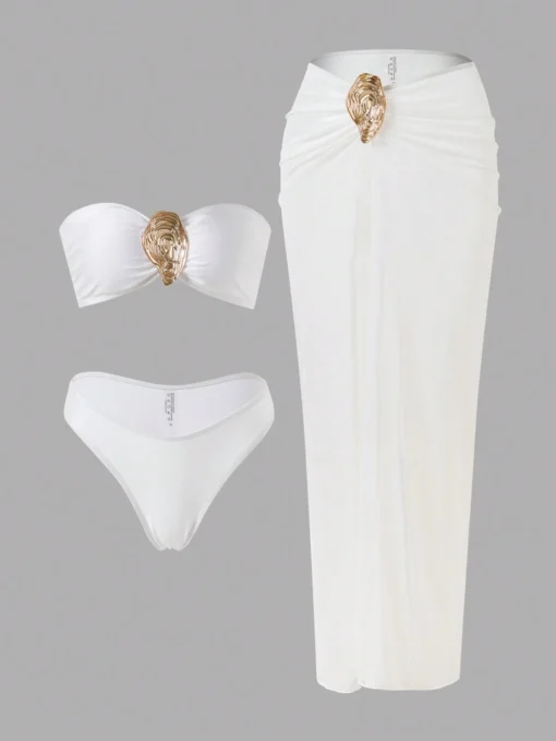 SHEIN Swim Oasis 3 Piece Beach Outfit Set